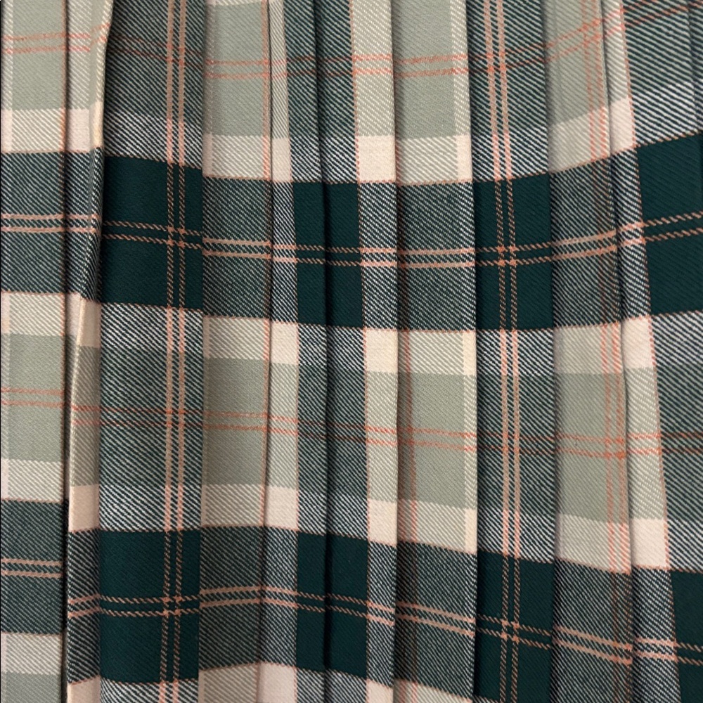 Vintage Borderglen green and pink plaid kilt style skirt size small - Picture 5 of 7